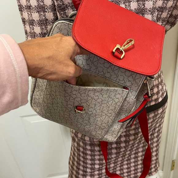 Calvin Klein Red and Gray Backpack - Picture 14 of 16